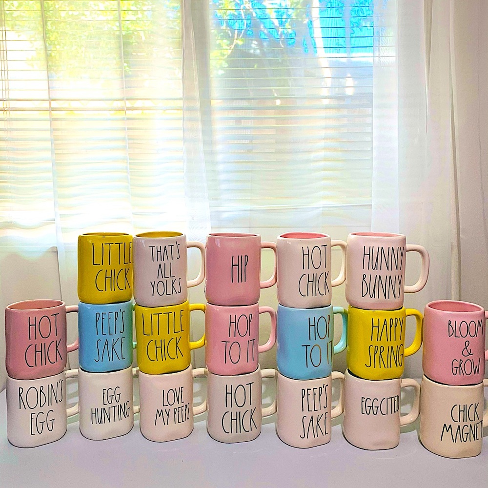 Rae Dunn Easter Spring Mugs